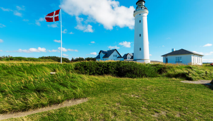 lighthouse in nature, landscape of Denmark